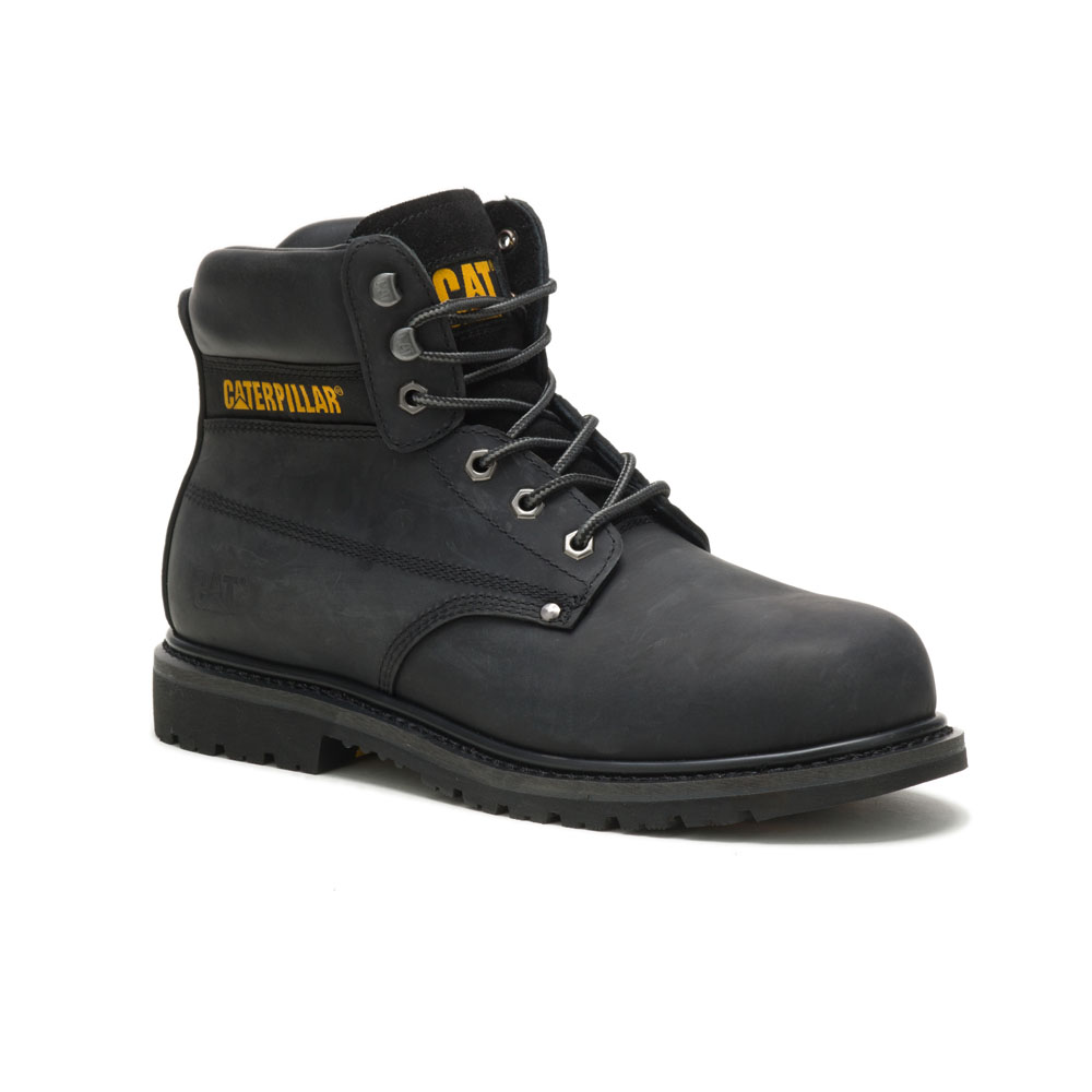 Men's Caterpillar Powerplant Astm Safety Boots Black Ireland PXVU30417